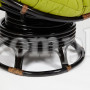 Кресло-качалка "PAPASAN" w 23/01 B с подушкой, Antique brown (античный черно-коричневый), флок Олива, 23