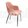 Кресло VALKYRIA (mod. 711) ткань/металл, 55х55х80 см, высота до сиденья 48 см, коралловый barkhat 15 /черный