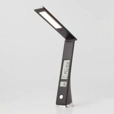 Светодиодная настольная лампа с часами 80504/1 черный