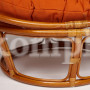 Кресло "PAPASAN" 23/01 W с подушкой, Cognac (коньяк), ткань Оранжевый, С 23