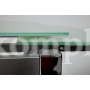 Стол CAMPANA (mod. 346) металл/стекло (8мм), 110/170 х 70 х 76 см, хром/белый