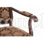 Стул деревянный Руджеро с мягкими подлокотниками орех / шоколад