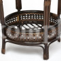 Террасный комплект "PELANGI" (стол со стеклом + 2 кресла) без подушек, ротанг