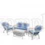 Комплект мебели 2+1+1 AFM-LV-520 White/Blue
