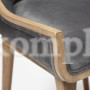 Кресло Secret de Maison BUGATTI (mod. 20-35) красное дерево/ ткань флок (vittoria noire), 50*58*84 см, Античный дуб/ ткань серая