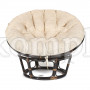 Кресло "PAPASAN" 23/01 W с подушкой, Antique brown (античный черно-коричневый), ткань Старт